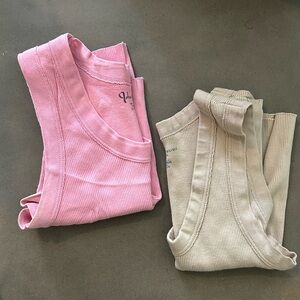 Pink and Beige brandy tank bundle